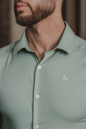 Bamboo Shirt in Soft Sage - TAILORED ATHLETE - ROW