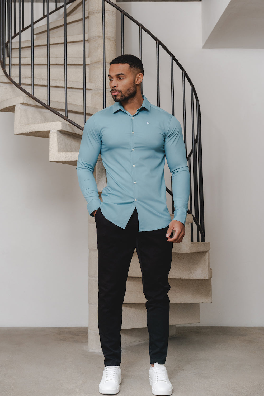 Bamboo Shirt in Teal - TAILORED ATHLETE - ROW