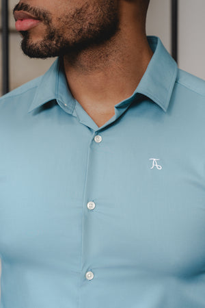 Bamboo Shirt in Teal - TAILORED ATHLETE - ROW