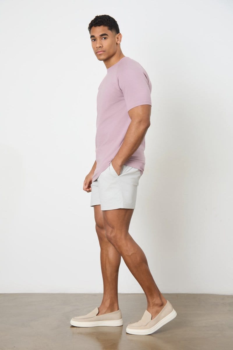 Muscle Fit Crew Neck T-Shirt in Dusty Lilac