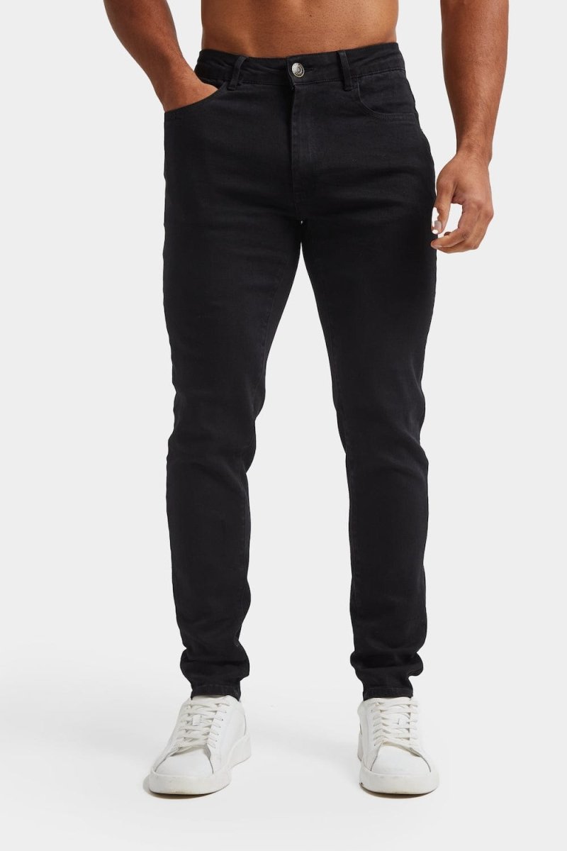 Muscle Fit Stretch Jeans in Black