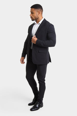 True Muscle Fit Tech Suit Jacket in Black - TAILORED ATHLETE - ROW