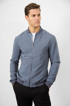 Light Weight Bomber Jacket in Graphite - TAILORED ATHLETE - ROW