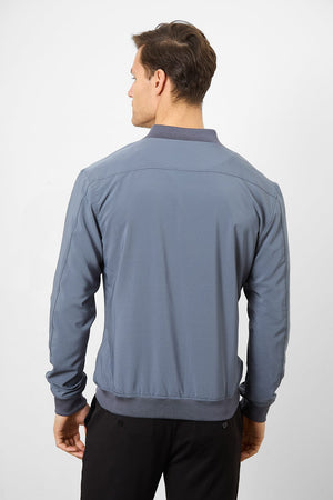 Light Weight Bomber Jacket in Graphite - TAILORED ATHLETE - ROW