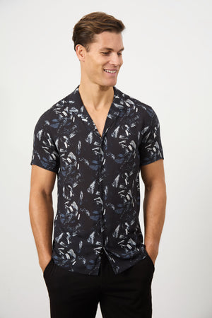 Printed Shirt in Brush Stroke - TAILORED ATHLETE - ROW