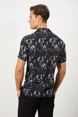 Printed Shirt in Brush Stroke - TAILORED ATHLETE - ROW