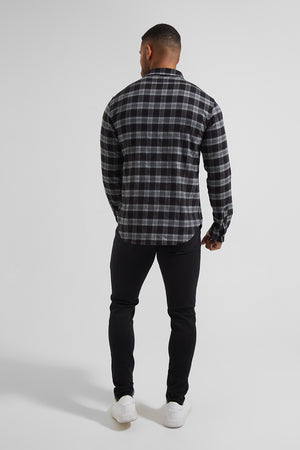 Check Overshirt in Black/White - TAILORED ATHLETE - ROW