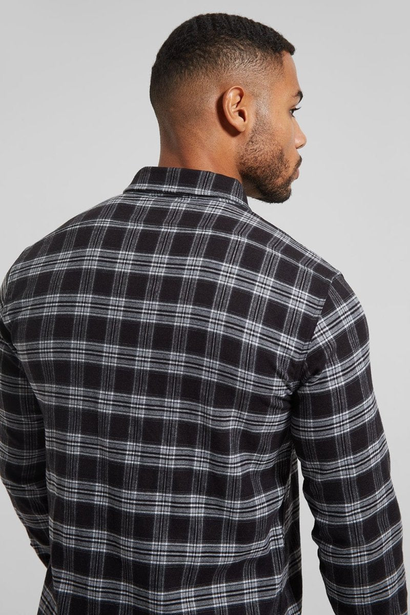 black white and grey flannel