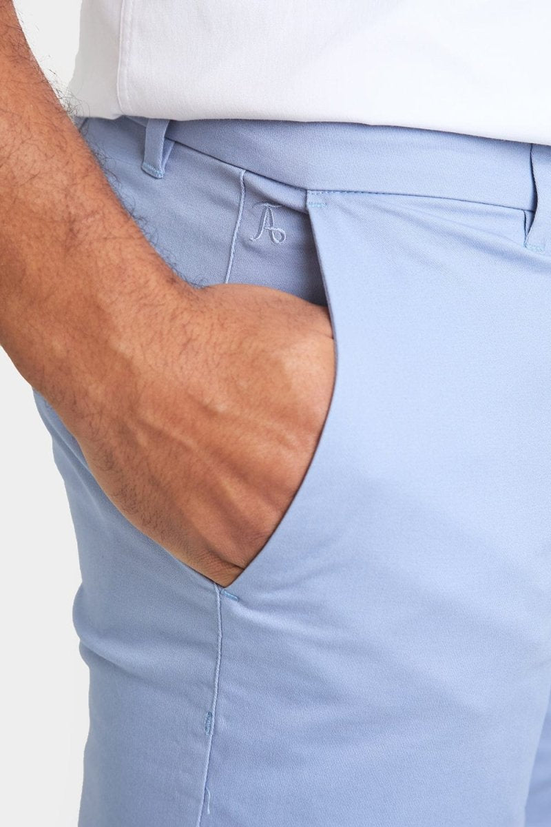 Muscle Fit Chino Shorts in Light Blue - TAILORED ATHLETE - ROW