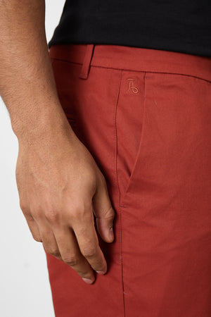 Muscle Fit Chino Shorts in Cinnamon - TAILORED ATHLETE - ROW