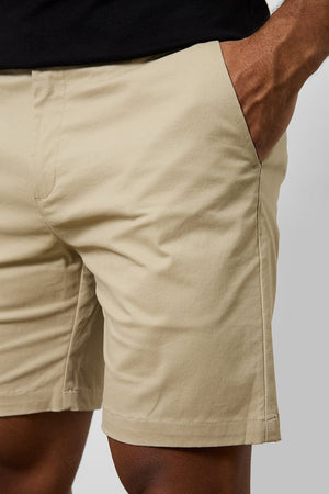 Muscle Fit Chino Shorts in Stone - TAILORED ATHLETE - ROW