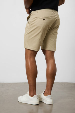 Muscle Fit Chino Shorts in Stone - TAILORED ATHLETE - ROW