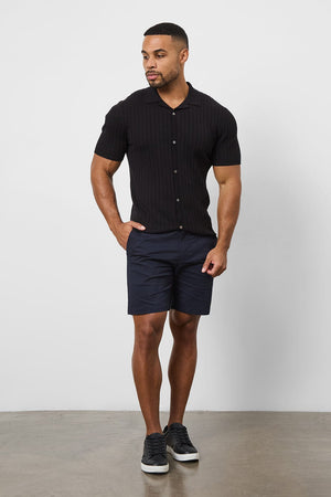 Muscle Fit Chino Shorts in Navy - TAILORED ATHLETE - ROW