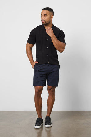 Muscle Fit Chino Shorts in Navy - TAILORED ATHLETE - ROW