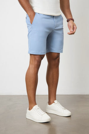 Muscle Fit Chino Shorts in Light Blue - TAILORED ATHLETE - ROW