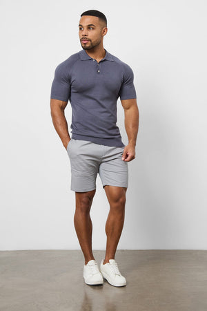 Muscle Fit Chino Shorts in Pale Grey - TAILORED ATHLETE - ROW