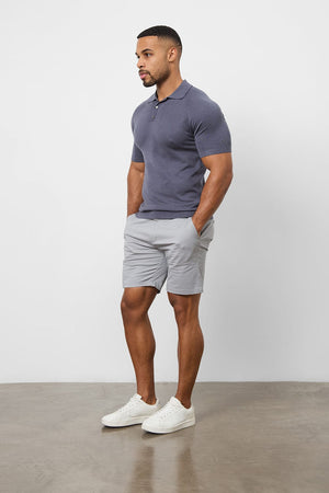 Muscle Fit Chino Shorts in Pale Grey - TAILORED ATHLETE - ROW