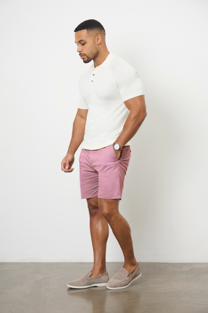 Muscle Fit Chino Shorts in Dusky Pink - TAILORED ATHLETE - ROW