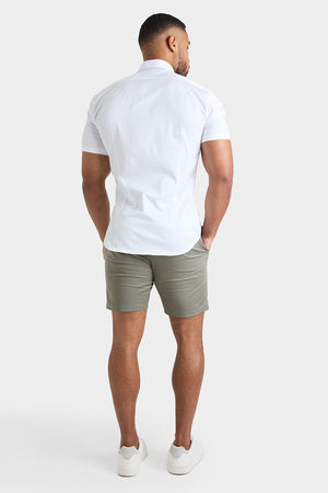 Muscle Fit Chino Shorts in Sage - TAILORED ATHLETE - ROW