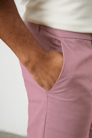 Muscle Fit Chino Shorts in Dusky Pink - TAILORED ATHLETE - ROW