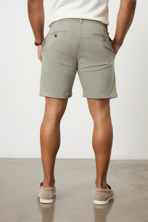 Muscle Fit Chino Shorts in Soft Khaki - TAILORED ATHLETE - ROW