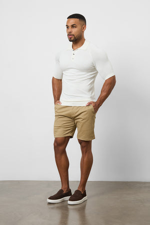 Muscle Fit Chino Shorts in Dark Sand - TAILORED ATHLETE - ROW