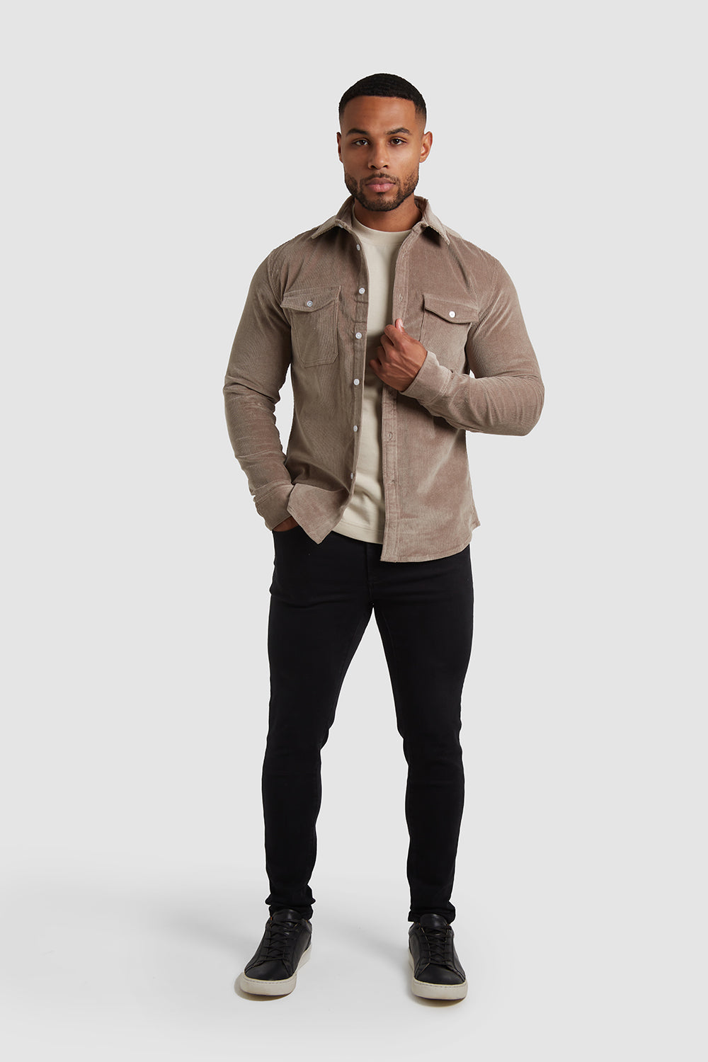 Cord Overshirt in Mole - TAILORED ATHLETE - ROW