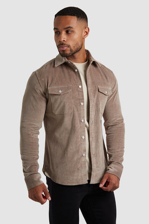 Cord Overshirt in Mole - TAILORED ATHLETE - ROW