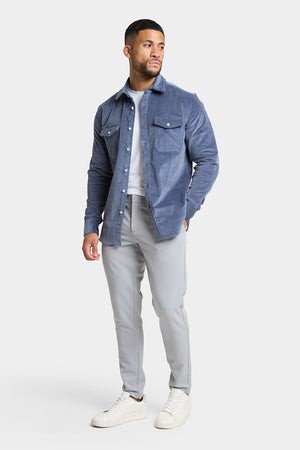 Cord Overshirt in Airforce Blue - TAILORED ATHLETE - ROW