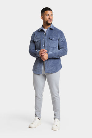 Cord Overshirt in Airforce Blue - TAILORED ATHLETE - ROW