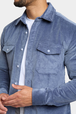 Cord Overshirt in Airforce Blue - TAILORED ATHLETE - ROW