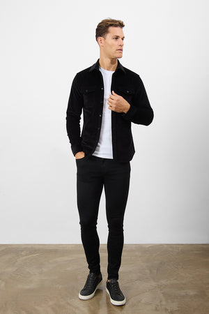 Cord Overshirt in Black - TAILORED ATHLETE - ROW