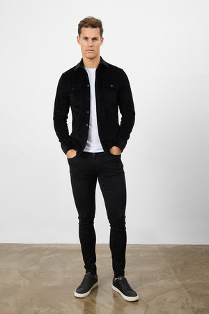 Cord Overshirt in Black - TAILORED ATHLETE - ROW