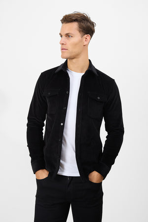 Cord Overshirt in Black - TAILORED ATHLETE - ROW