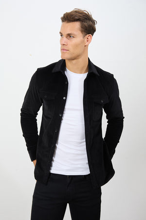 Cord Overshirt in Black - TAILORED ATHLETE - ROW