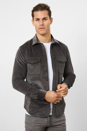 Cord Overshirt in Charcoal - TAILORED ATHLETE - ROW