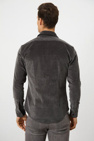 Cord Overshirt in Charcoal - TAILORED ATHLETE - ROW