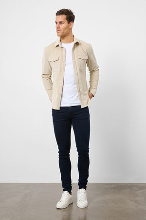 Cord Overshirt in Winter White - TAILORED ATHLETE - ROW