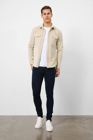 Cord Overshirt in Winter White - TAILORED ATHLETE - ROW