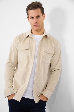 Cord Overshirt in Winter White - TAILORED ATHLETE - ROW