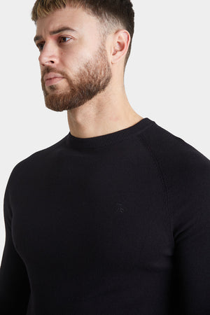 Cotton Crew Neck in Black - TAILORED ATHLETE - ROW