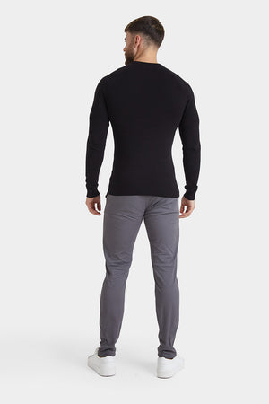 Cotton Crew Neck in Black - TAILORED ATHLETE - ROW