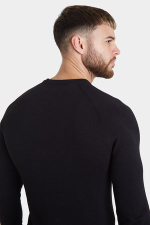 Cotton Crew Neck in Black - TAILORED ATHLETE - ROW