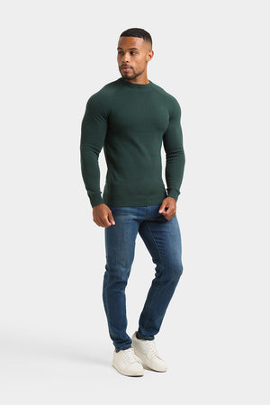 Cotton Crew Neck in Green - TAILORED ATHLETE - ROW