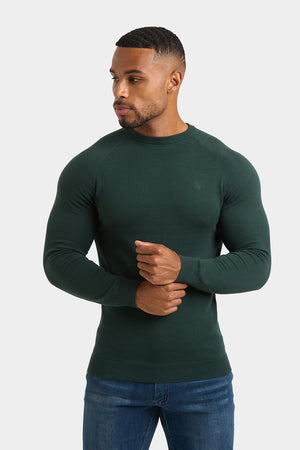 Cotton Crew Neck in Green - TAILORED ATHLETE - ROW