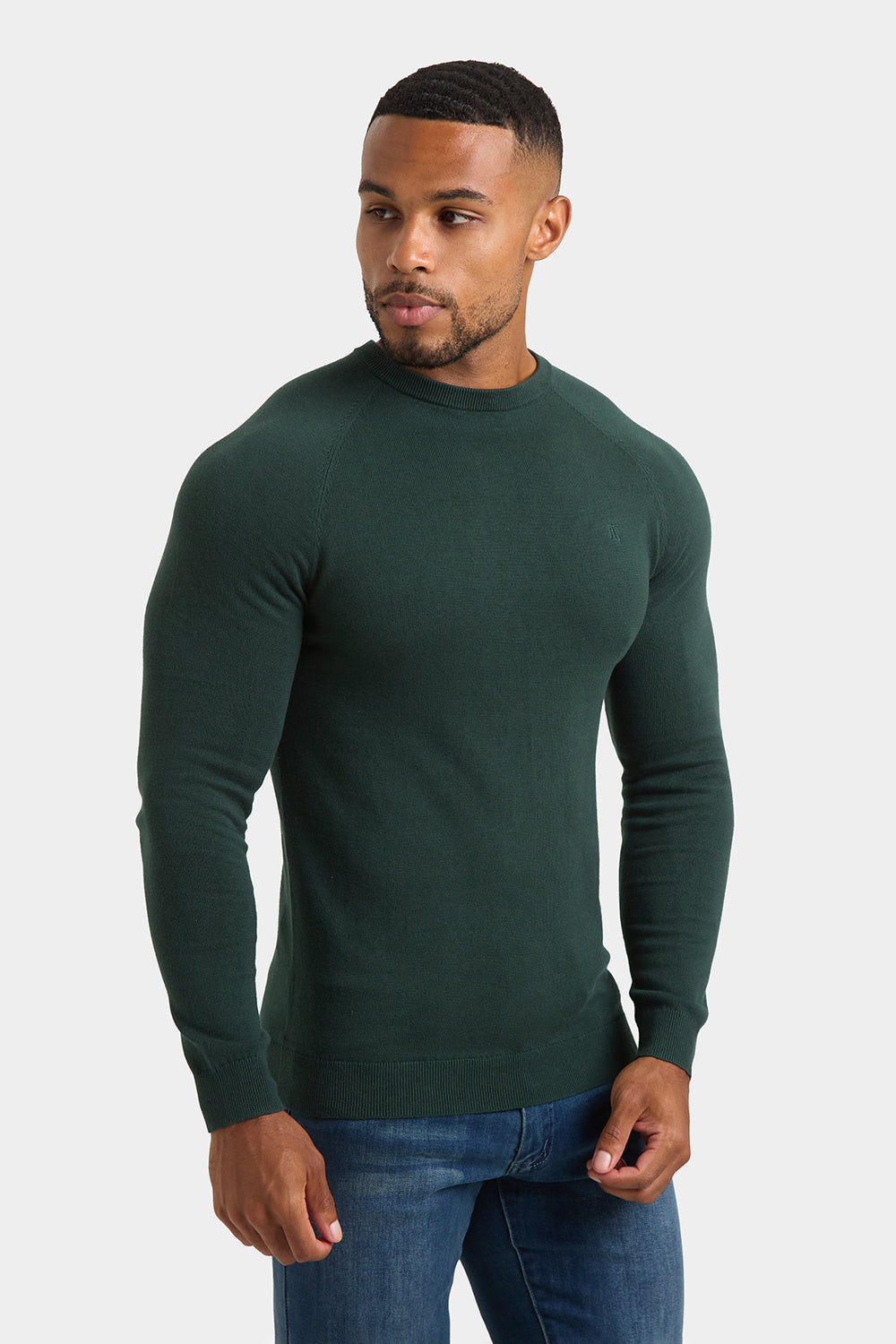 Cotton Crew Neck in Green - TAILORED ATHLETE - ROW