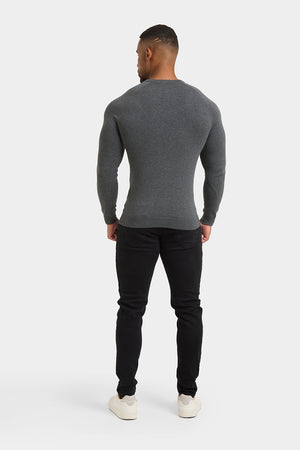 Cotton Crew Neck in Dark Grey Marl - TAILORED ATHLETE - ROW