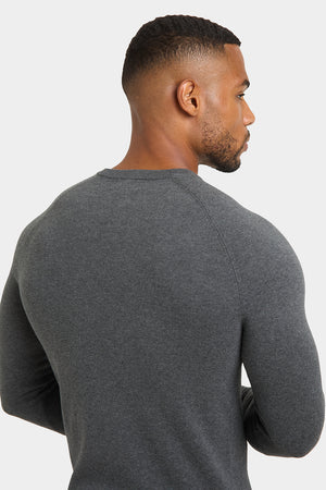 Cotton Crew Neck in Dark Grey Marl - TAILORED ATHLETE - ROW