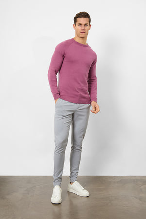 Cotton Crew Neck in Mulberry - TAILORED ATHLETE - ROW