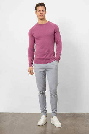 Cotton Crew Neck in Mulberry - TAILORED ATHLETE - ROW